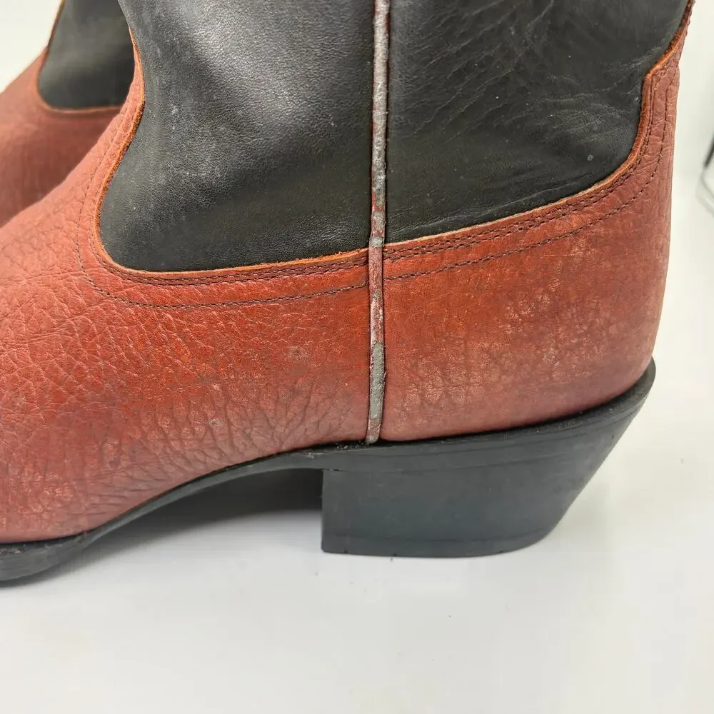 ARIAT Heritage 2-Tone Brown Black Leather Cowboy Western Boots 34693 13 EE Wide